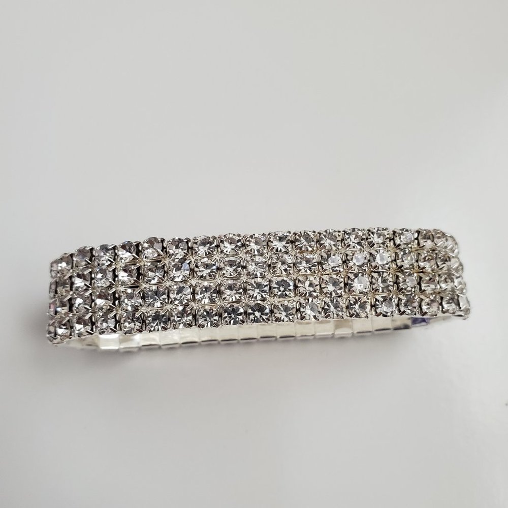 4 strand rhinestone tennis braclet